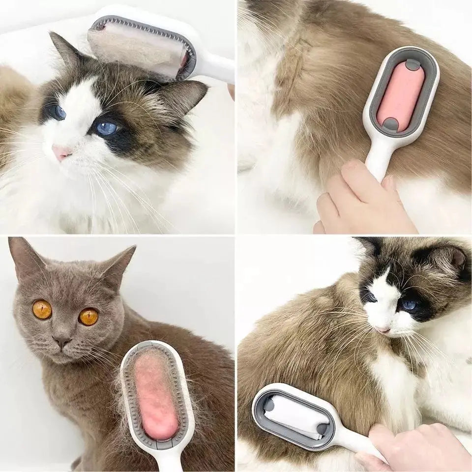 Escova Autolimpante para Cães e Gatos – Remove Pelos Soltos