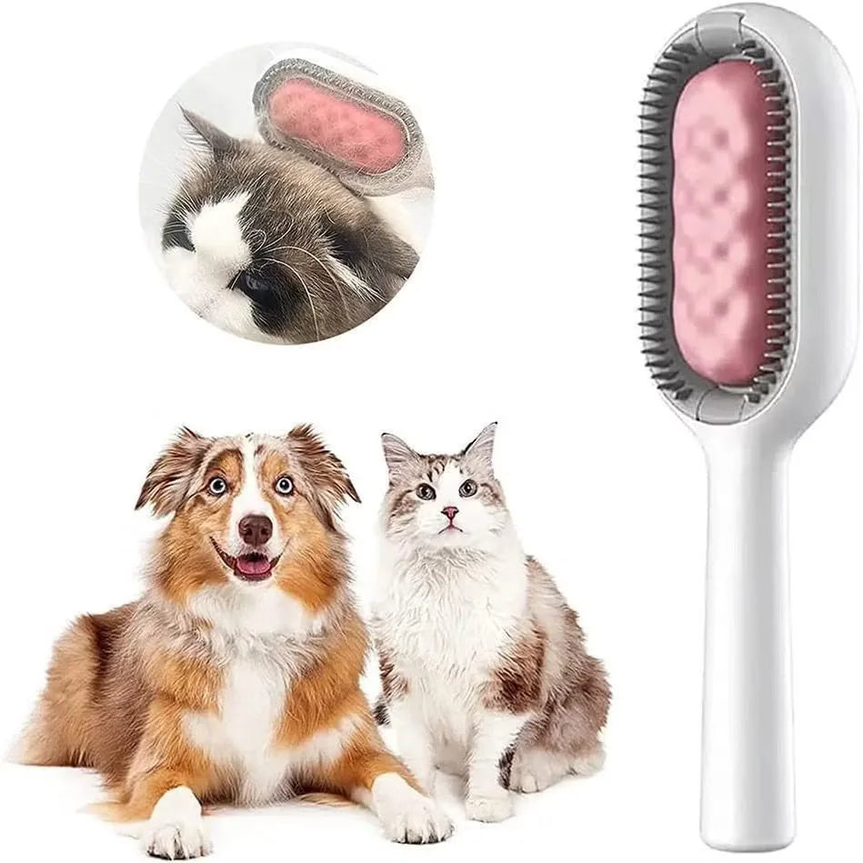 Escova Autolimpante para Cães e Gatos – Remove Pelos Soltos