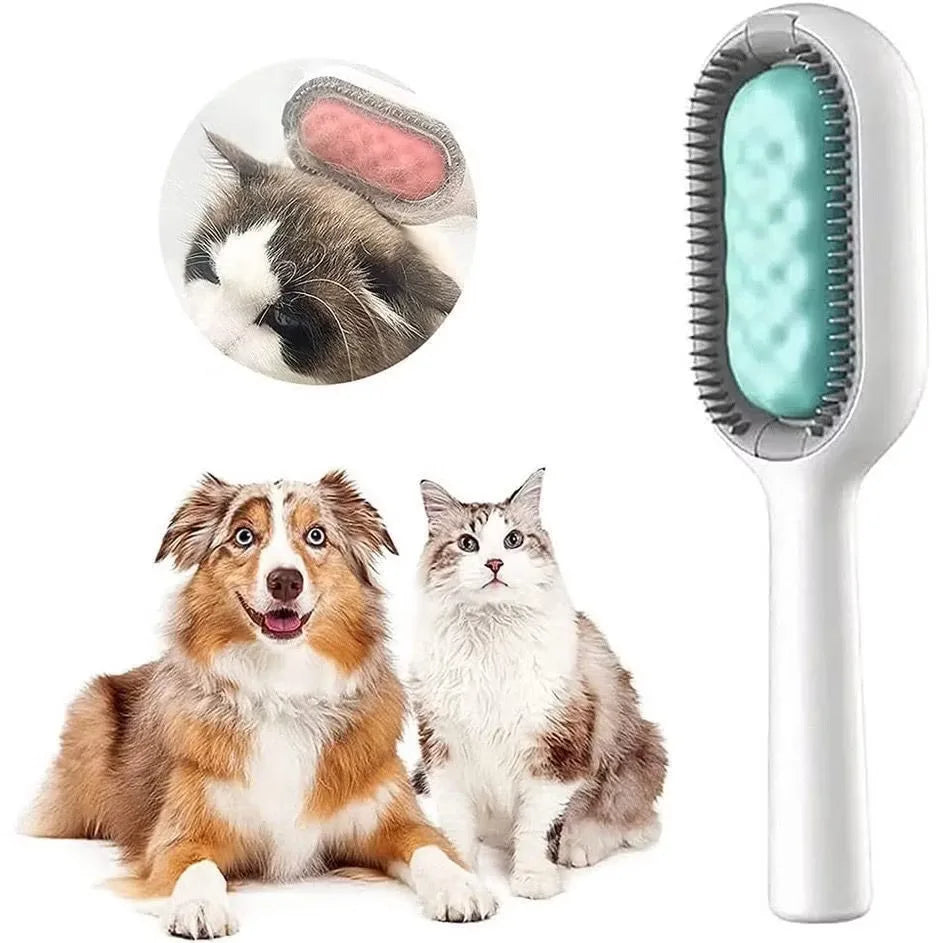 Escova Autolimpante para Cães e Gatos – Remove Pelos Soltos