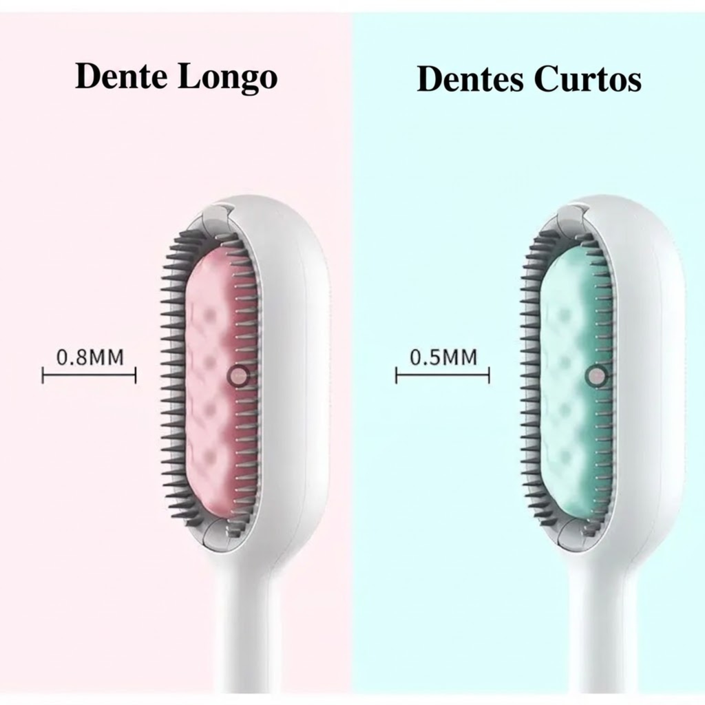 Escova Autolimpante para Cães e Gatos – Remove Pelos Soltos